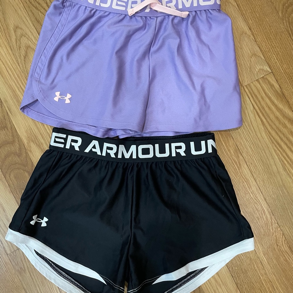 3 Under Armour shorts girls size YM